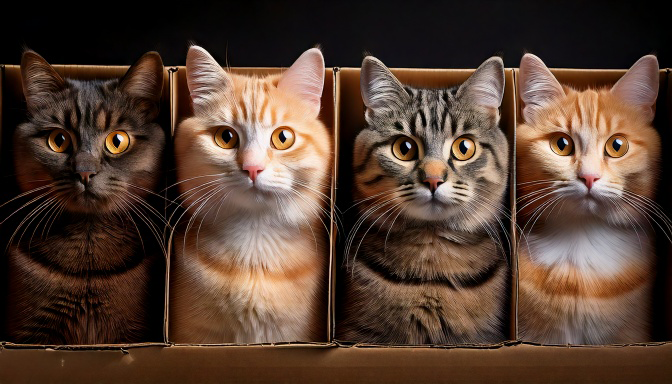 Variaciones de color en patrones tabby